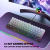 Snpurdiri 60% Wired Gaming Keyboard, 61 Keys RGB Backlit Ultra-Compact