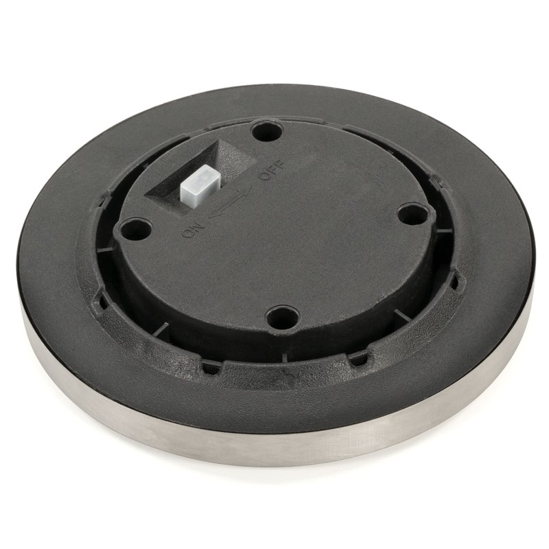 Solar Ground Spotlight with 8 LEDs White Stainless Steel Recessed