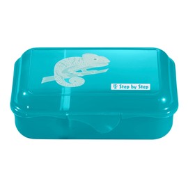 Step by Step Chameleon Joshy Lunch Box Turquoise with Divider and Click Closure, Dishwasher Safe, BPA-Free, for School and Nursery, 0.9 L