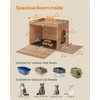 Feandrea Cat Litter Box Enclosure, Handwoven Rattan Hidden Litter Box