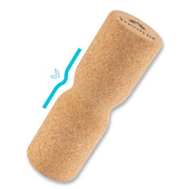 Yosana Faszienrolle Kork | Nachhaltig & 100% recyclebar | Korkrolle Schadstofffrei & Hypoallergen mit Rille zum Schutz der Wirbelsäule | für Rückenmassage, Faszientraining & Pilates | 30x10cm