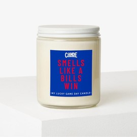 Smells Like a Football Win Scented Candle - 8oz and  16 oz Eco-Friendly Soy Wax House Candle for Game Day Decor & Gift - Long Lasting 100 Hours Burn Time:_Bills_Sugar Cookie