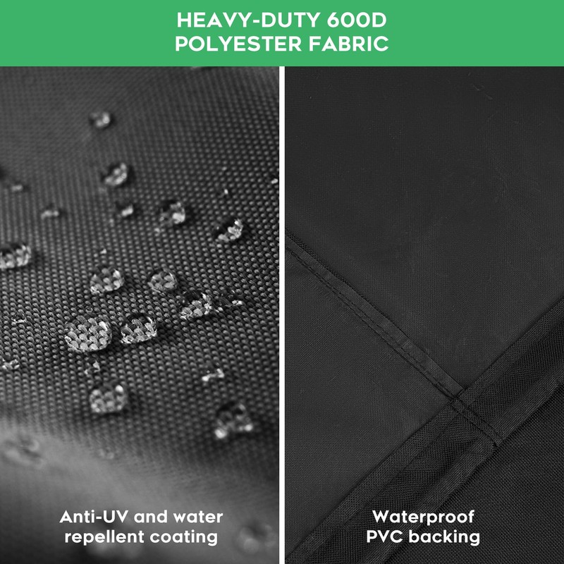 EZ-DONGTENG Heavy-Duty 600D Grill Cover fits for Char-Griller Grand Champ