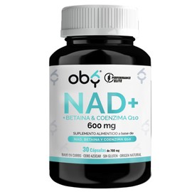 OBY NAD+ | NAD potenciado con Betaina y Coenzima Q10 (CoQ10) | Precursor de Nicotinamida Ribosa y NMN | 30 dias