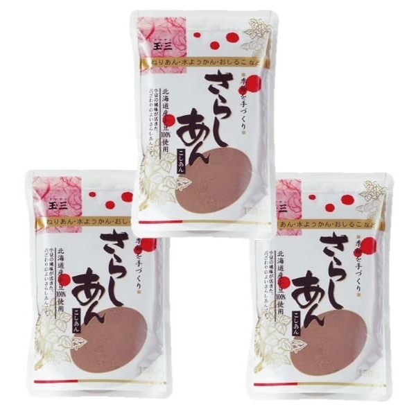 Konaya no Sasiki Hokkaido Azuki Bean (Koshian), 5.3 oz (150 g) x 3 Bags (Pokkiri! Set)