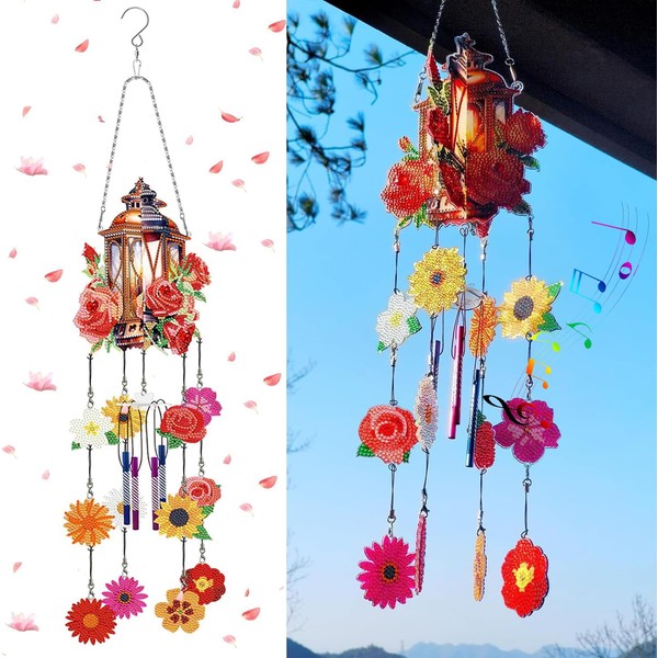 Diamond Painting Wind Chime, Girls Gifts 8-12 Years, 5D Double-Sided