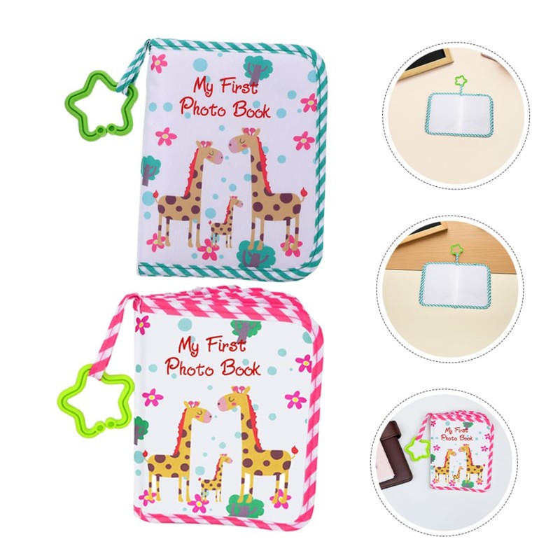 ORFOFE 2pcs Photo Album Soft Cloth Keepsake with for Newborns