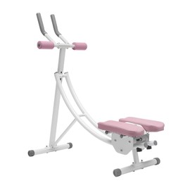 Futchoy Fitness ab Machine, Foldable Core Abdominal Exercise Machine for Home Gym,Ab Trainer Women Exercise Fitness Equipment 150kg/330lbs Weight Capacity (Pink Purple)