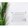 Large Clear Acrylic Monthly Calendar for wall | Dry-Erase Message