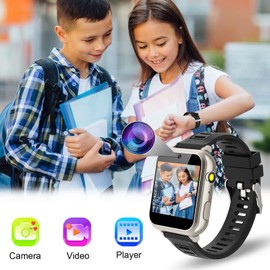 Kids Smart Watch Boys with 24 Puzzle Games HD Touch Screen Camera Music Player Pedometer Alarm Clock Calculator Flashlight 12/24 hr Gift for 4-12 Year Old Boys Toys