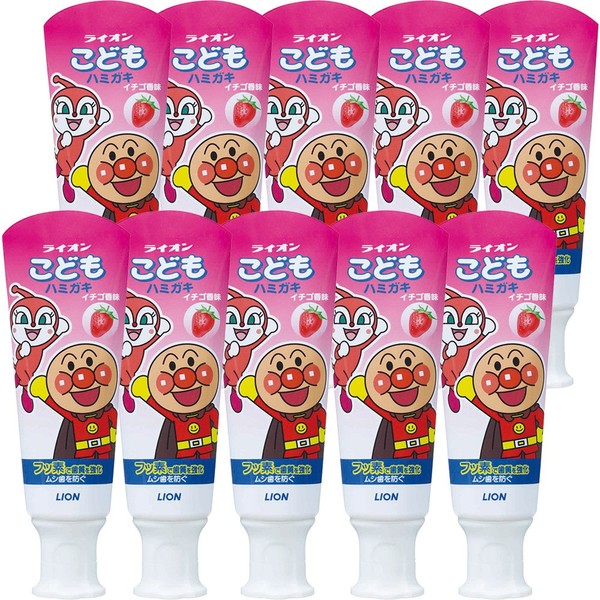 Children&#39;s Toothpaste Anpanman Strawberry Flavor 40g x 10 Pack (Quasi Drug)