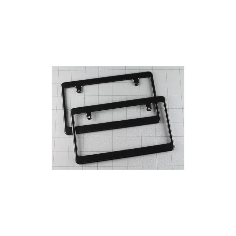 MOONEYES NF-MG057BKPL2P-MON License Plate Frame, Normal, Black, Plain, Set of
