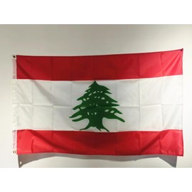 ACWIPT Lebanon Flag the Lebanese Republic Flags 5x8FT,Vivid Color,100D Premium Polyester Banner with Brass Grommets for Indoor and Outdoor. (5x8ft)
