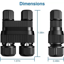 SUNVIE Fastlock2 Low Voltage Landscape Lighting Connector 12 Pack