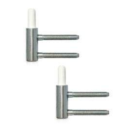 Gedotec Drill Tape Variant Frame Part V 3400 WF for Hinged Doors, Galvanised Steel, Stop DIN Left and Right, Load Capacity 40 kg, Pack of 2, Door Hinges for Room Doors, Interior Doors on Wooden Frames