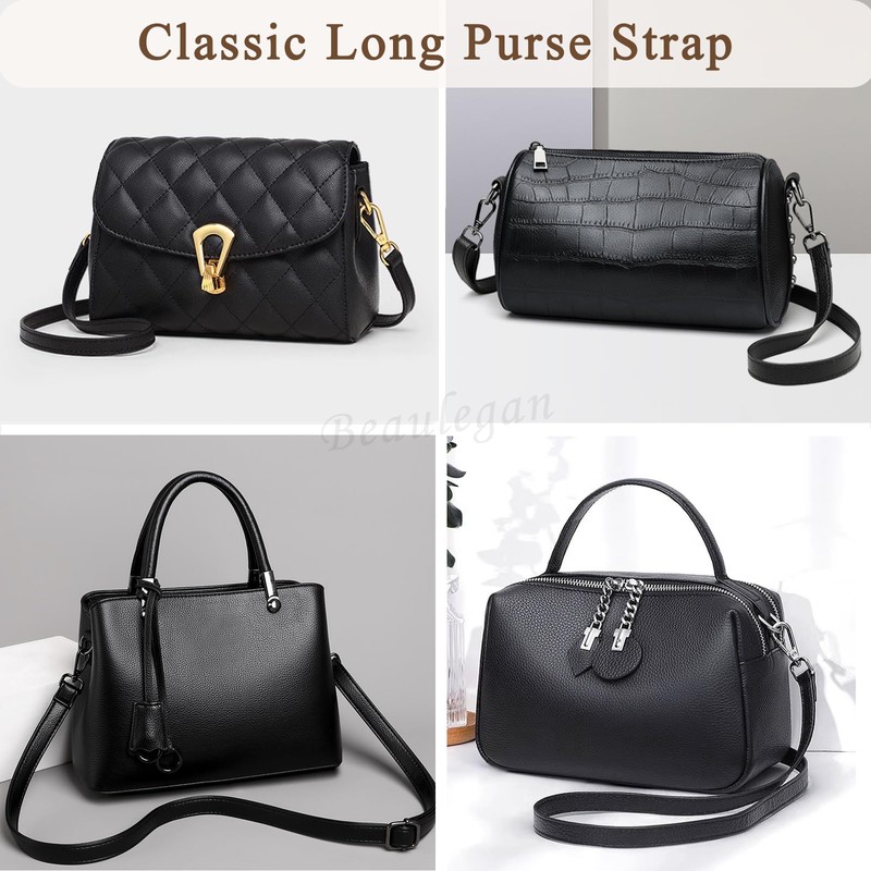BEAULEGAN Purse Strap Replacement - Full Grain Microfiber Leather -