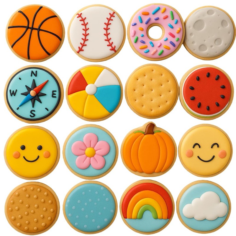 1 Dozen 12 Count Circle Biscuit Round 3 Inch Cookie