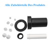 Mendorio Cistern Replacement Parts Connection Set for Wall-Mounted Toilet PE