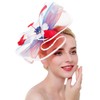 Yokawe Fascinator Derby Hat Tea Party Hats Organza Feather Headband