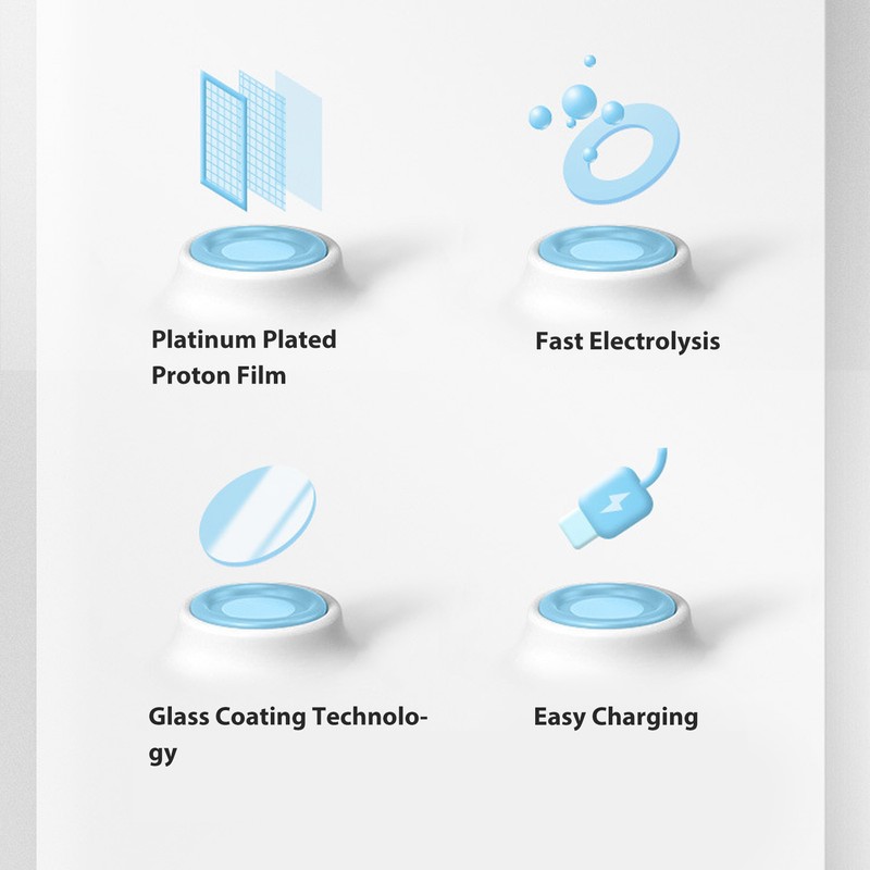 Portable Hydrogen Water Ionizer 300ml 3000PPB Portable Hydrogen Water Bottle