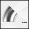 Hihaha 4 Pcs OD 2.5 Inch 45 Degree SS304 Stainless