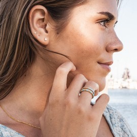 Vintage Pear Cut Stud CZ Earrings | Cubic Zirconia Solitaire Studs, Metal, Cubic Zirconia