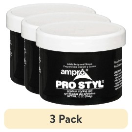 Ampro (3 pack) Ampro Pro Styl Regular Hold Protein Styling Gel, 10 oz. Moisturizing, U