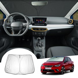 GAFAT Seat Ibiza 6F MK5 2017-2024 2025 Sunshades, Sun Protection Front Windscreen Inside, Ibiza V 2023 Windscreen Parasol Sun Visor Cooling UV Protection Seat Ibiza 6F Accessories