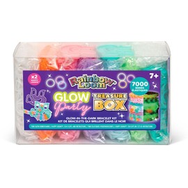Rainbow Loom® Treasure Box Glow in The Dark Edition - 7000 Glow Rubber Bands, 2 Happy Looms, and to Create Beautiful Rubber Band Bracelets! Kids Crafting Activity, Ages 7+