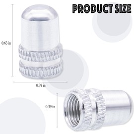 MEAJOO 5PCS USA Type Tire Valve Stem Caps, Corrosion Resistant Leak-Proof, Universal Wheel Tyre Stem Covers for Cars, SUV, Trucks, Bikes, Motorcycles, Bicycles(Silver)