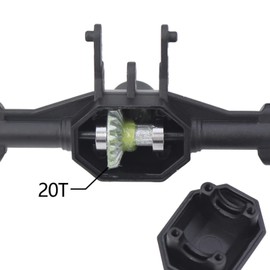 XBERSTAR Trx4M RC Front Rear Axles for Traxxas 1/18 Trx4M RC Climbing Cars Front and Rear Axle Upgrade Parts (Black)