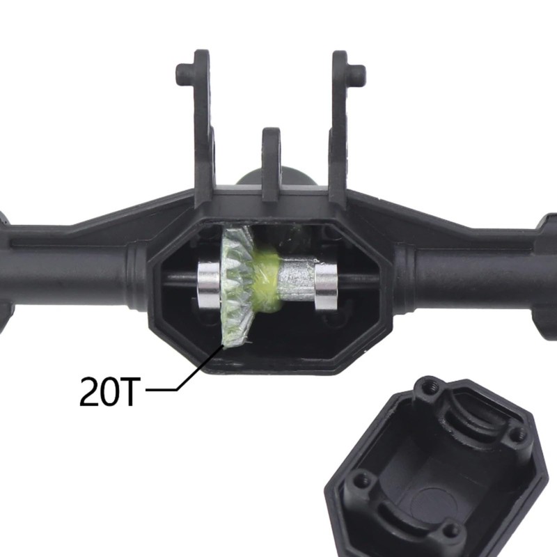 XBERSTAR Trx4M RC Front Rear Axles for Traxxas 1/18 Trx4M