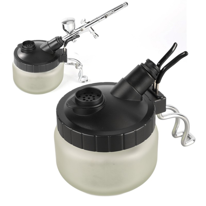 Airbrush Cleaning Pot Universal Glass Bottle Airbrush Cleaning Jar with