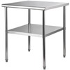 VEVOR Stainless Steel Prep Table, 30 x 30 x 36