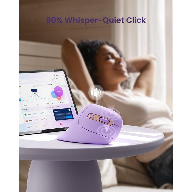 Mouse with - Wireless Vertical Multi Device Connection (Bluetooth or