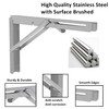 MySit 16" Folding Shelf Brackets 4 PCS, Max Load 550lb