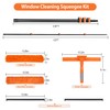 Msnaile Window Squeegee with Carbon Fiber Extension Pole for Home,