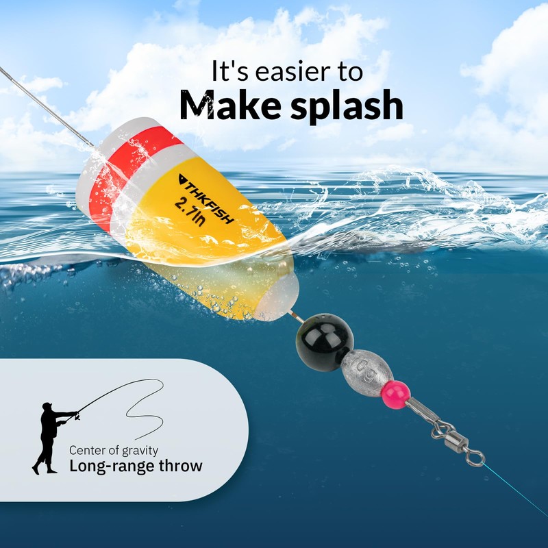 THKFISH Floats Fishing Float Fishing Floats Set Steel Leader Pike