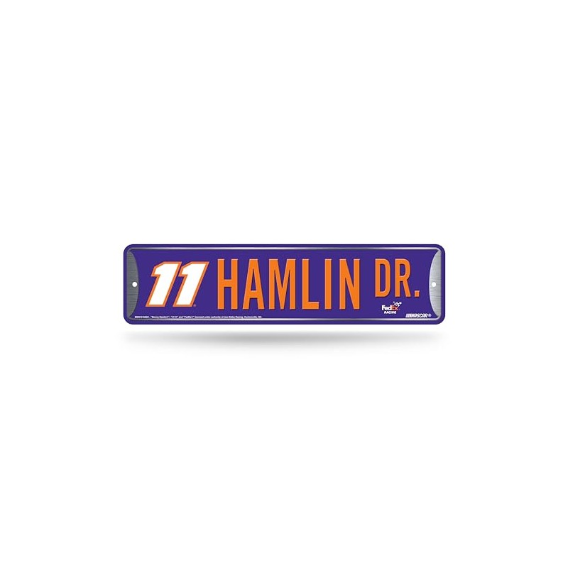 Rico Industries NASCAR Racing Denny Hamlin Metal Street Sign 4"