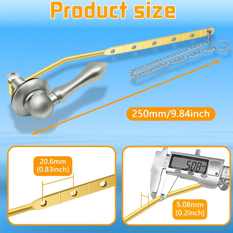 Boltigen Universal Front Mount Toilet Handle, Toilet Trip Lever Handle
