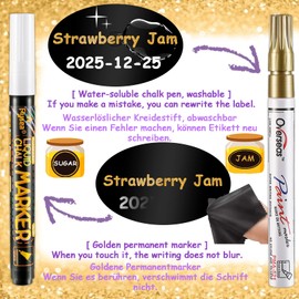 DZSEE®Chalkboard Labels, 211pcs +2 Waterproof Reusable Blackboard Labels Sticker for Kitchen Organize, Labels for Jars with 2 Erasable Chalk Pens to Decorate Office Mason Jars Kilner Bottles