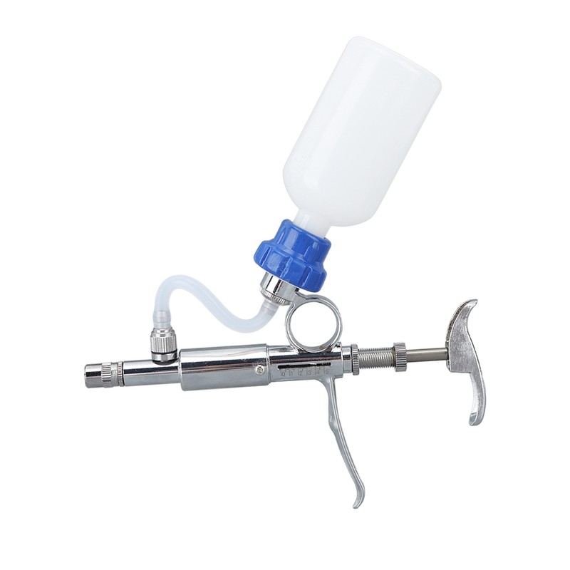Adjustable Continuous Injection Syringe Stainless Steel Plastic Animal Syringe 5ml