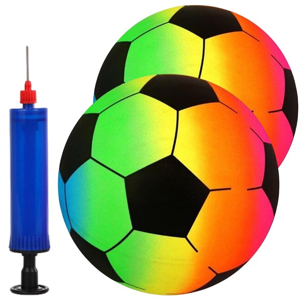 Rainbow Football,Ideal for Family Games Toddler Ball,Kids Garden Toy, Easy