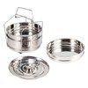 Stackable 3 Tier Stainless Steel Steamer Cooker Pot Set Cook