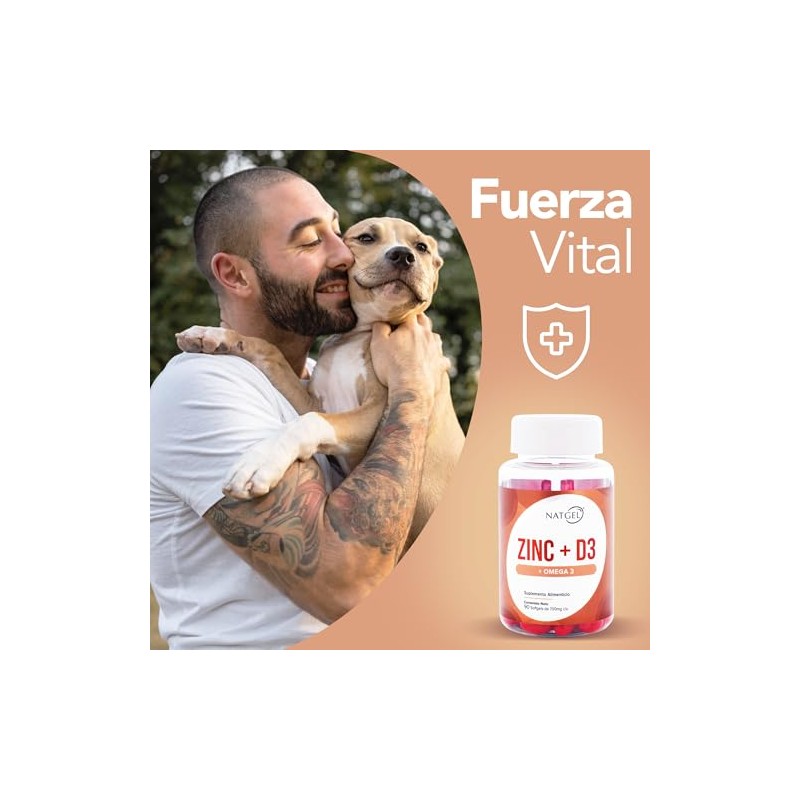Natgel Zinc con Vitamina D3 y Omega 3