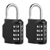 Pack of 2 Padlock Combination Lock, 4 Digit Zinc Alloy