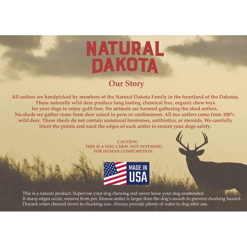 Natural Dakota Premium Deer Antler Dog Chew Toys