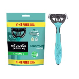 Wilkinson Sword Xtreme 3 Sensitive - Pack of 8 + 4 offers