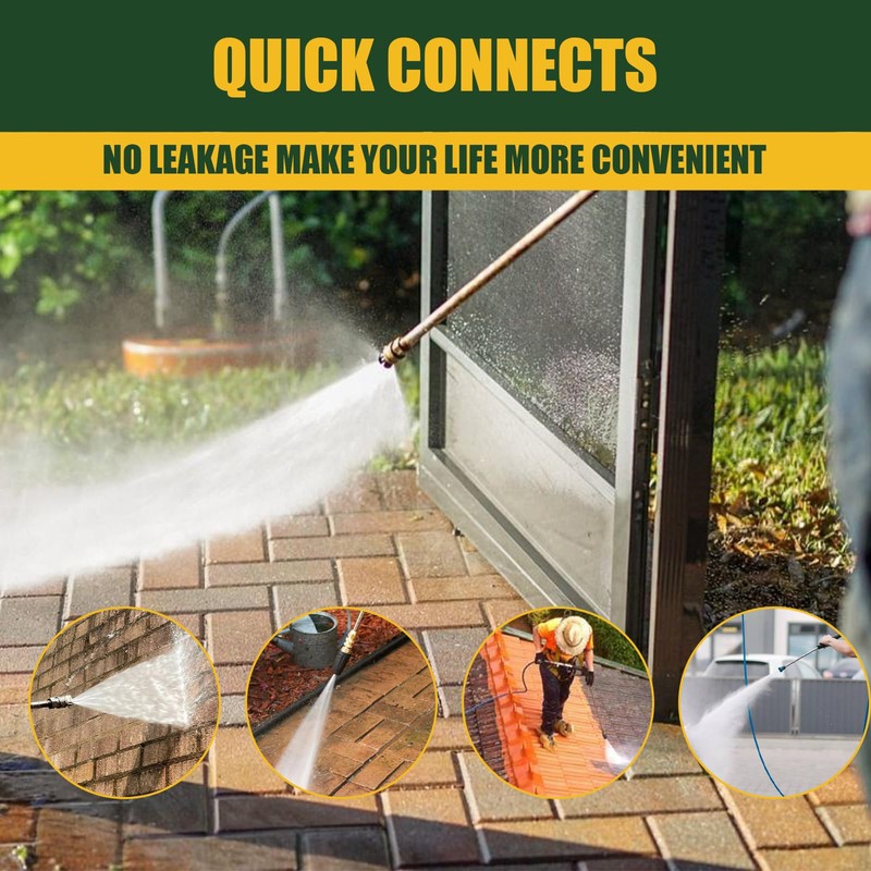 Pressure Washer Quick Connect Kit, M22 Swivel to 3/8'' Quick