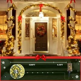 Heceltt 2 Pack Total 2000 LED Christmas Lights Outdoor,Green Wire Outdoor Fairy Lights Plug in Waterproof 8 Modes and Timer Memory Function for Xmas Wedding Party Holiday Patio Decor (Warm White)